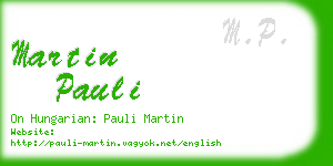 martin pauli business card